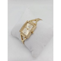 GUESS Ladies Watch Gold Tone Stainless Steel Mesh Band Champagne GW0400L2
