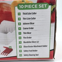 Kleva Cube Cutter 10 Piece Set Mandoline Slicer Dicer Chopper Grater