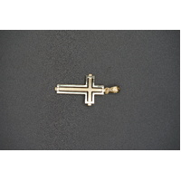  Unisex 9ct Yellow Gold Religious Cross Pendant