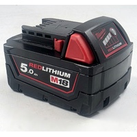 Milwaukee M18 REDLITHIUM 18V 5.0Ah Li-Ion Battery Pack M18 B5 Cordless Tool Battery