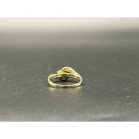 Ladies 9ct Yellow Gold Natural Diamond Ring