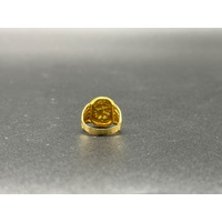 Unisex 22ct Yellow Gold Pattern Ring