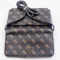 GUESS Noelle Phone Crossbody Wallet Bag Brown Logo Print Shoulder Purse