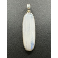 Ladies 925 Sterling Silver Oval Moonstone Pendant