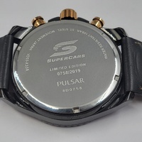 Pulsar Supercars Limited Edition 0758/2019 Chronograph Watch Box & COA 