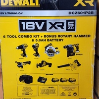 DeWALT 18V 6 Tool Combo Kit DCZ601P2B with Bonus Rotary Hammer Drill