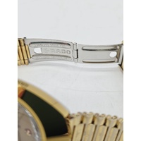 Rado DiaStar Automatic Mens Watch Gold Dial Day Date 648.0413.3 Swiss