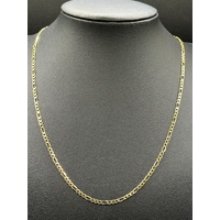 Unisex 9ct Yellow Gold Figaro Link Necklace