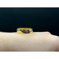 Unisex 18ct Yellow Gold Plain Band Ring