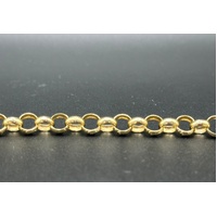 Ladies 9ct Yellow Gold Round Belcher Link Bracelet