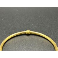 Ladies 18ct Yellow Gold Round Bangle