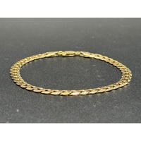 Unisex 9ct Yellow Gold Curb Link Bracelet