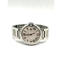 Cartier Ballon Bleu 36mm 3005 Stainless Steel Silver Watch with Links and Box