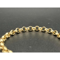 Ladies 9ct Yellow Gold Belcher Link Bracelet
