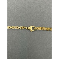 Unisex 18ct Yellow Gold Wheat Link Necklace