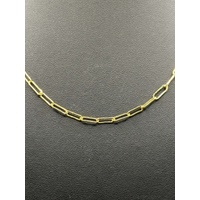Ladies 18ct Yellow Gold Paperclip Link Necklace