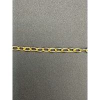 Ladies 18ct Yellow Gold Cable Link Heart Charm Bracelet