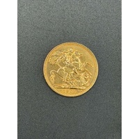 Unisex 22ct Yellow Gold Sovereign 1909 King Edward VII Coin