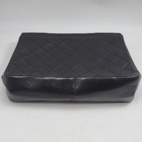 CHANEL Classic Maxi Flap Shoulder Bag Black Lambskin Leather Gold Chain Authenticated