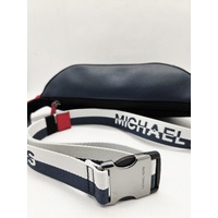 Michael Kors Pebbled Leather Sling Belt Bag Red Navy Blue Bum Bag