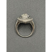 Ladies 10ct White Gold Diamond Cluster Multi-Halo Ring