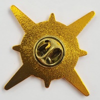 Pokemon Sun Collector's Gold Metal Pin Badge Official Collectible with Display Box