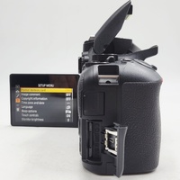 Nikon D5500 24.2MP DSLR Camera Body Only Black Low Shutter 6200 W/ Battery Strap