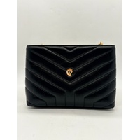 Saint Laurent YSL Small Loulou Puffer Lambskin Small Bag Black + COA