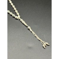 Unisex 925 Sterling Silver Muslim Tasbih Misbaha Prayer Beads with Tassel
