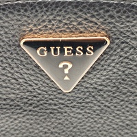 Guess Noelle Double Zip Camera Crossbody Bag Black Gold Hardware