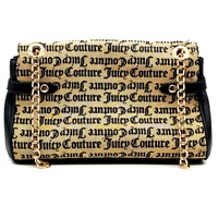 Juicy Couture The Glam Shoulder Bag Gold Bronze Heart Chain Handbag