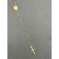Ladies 9ct Yellow Gold Religious Rosary Chain Necklace