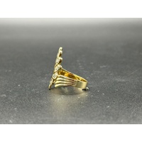 Ladies 9ct Yellow Gold Cubic Zirconia Ring