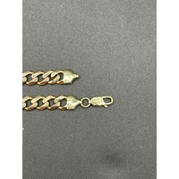 Unisex 9ct Yellow Gold Curb Link Bracelet