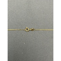 Unisex 9ct Yellow Gold Curb Link Chain with Cross Pendant
