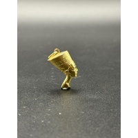 Ladies 9ct Yellow Gold Egyptian Head Pendant 2.2g