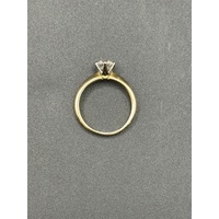 Ladies 18ct Yellow Gold 1.0ct Diamond Solitaire Ring