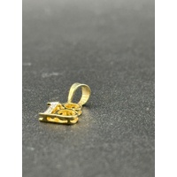 Ladies 9ct Yellow Gold Diamond Number 18 Pendant