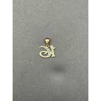 Ladies 9ct Yellow Gold CZ Number 16 Pendant