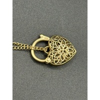 Ladies 9ct Yellow Gold 0.01ct Diamond Belcher Link Bracelet