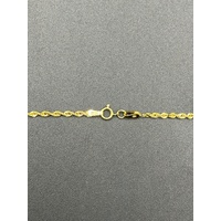Unisex 18ct Yellow Gold Rope Link Chain Necklace