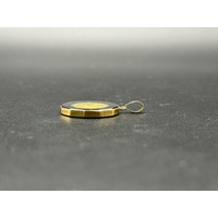 Unisex 18ct Yellow Gold Tuvalu 2004 Coin Pendant