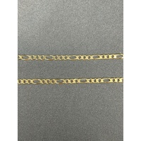Unisex 9ct Yellow Gold Figaro Link Necklace
