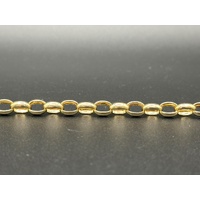 Ladies 9ct Yellow Gold Oval Belcher Link Bracelet