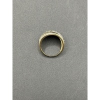 Ladies 10ct Yellow Gold Diamond Cluster Ring