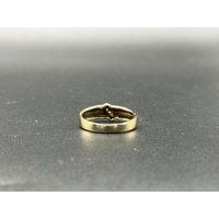 Mens 10ct Yellow Gold Diamond Signet Ring