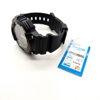 Casio AQS810W-1A3 Tough Solar Analog Digital Mens Watch Black Gold