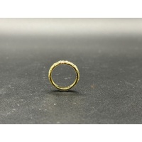 Ladies 18ct Yellow Gold Diamond Patterned Band Ring