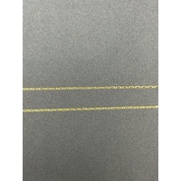 Unisex 9ct Yellow Gold Figaro Link Necklace & Letter M Pendant