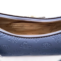 GUESS Dita Logo Shoulder Bag Handbag Blue Periwinkle Chain PU New with Tag